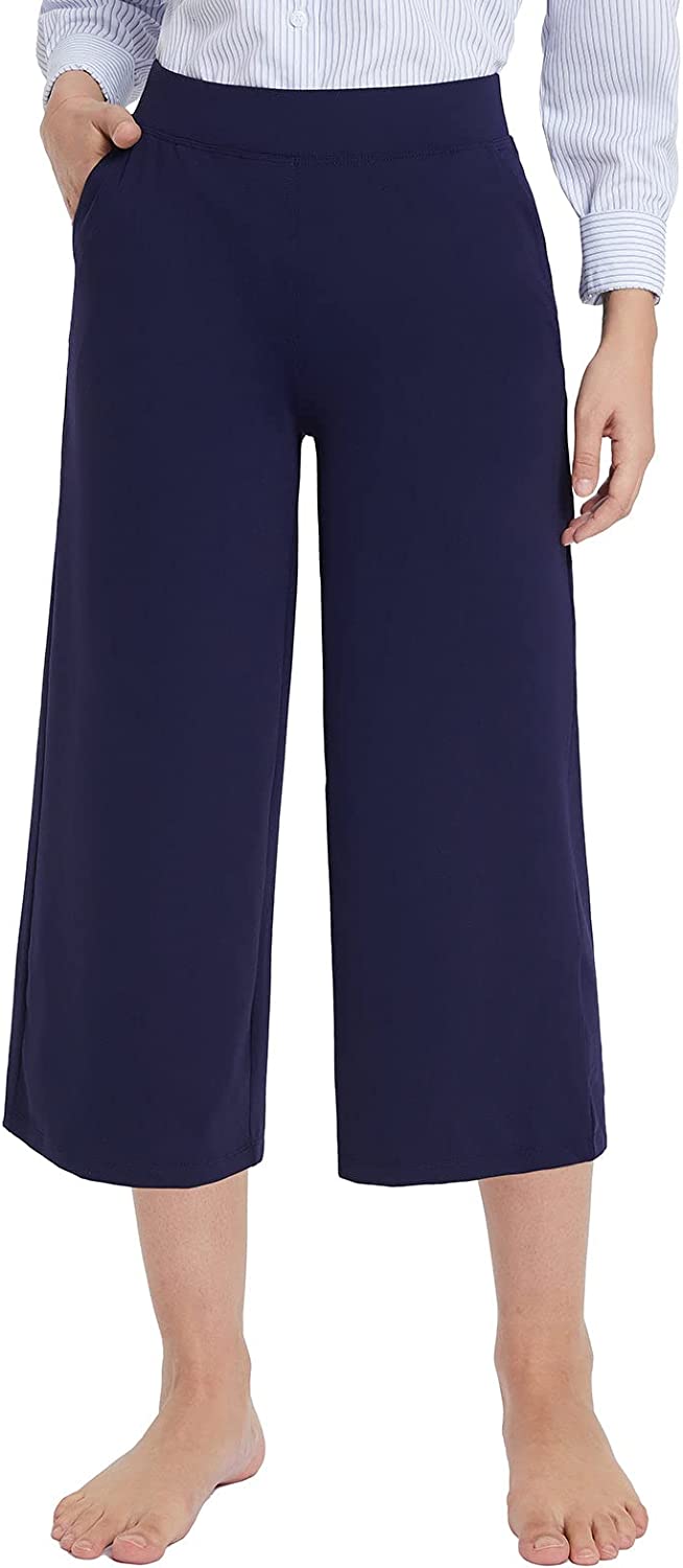 Capri Pants for Casual Pull On Yoga Dress Capris
