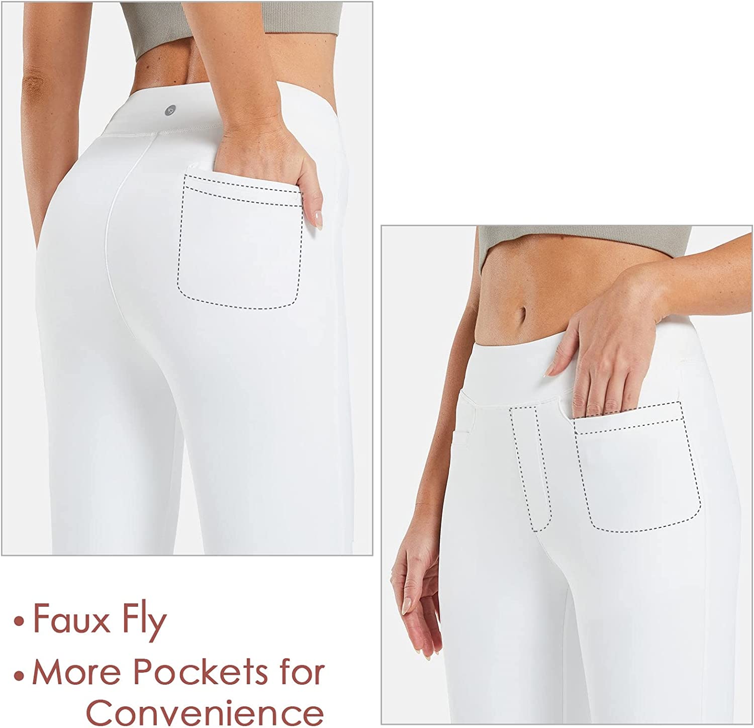 Capri Pants for Casual Pull On Yoga Dress Capris