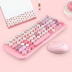 Candy Color Wireless Keyboard and Mouse Set