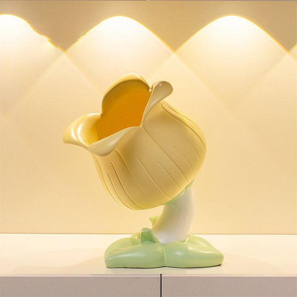 Tulip Storage Décor - Yellow - Pink