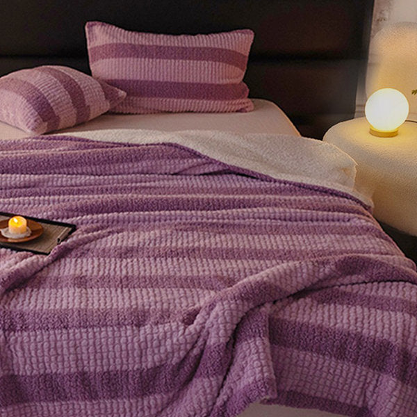 Thickened Striped Blanket