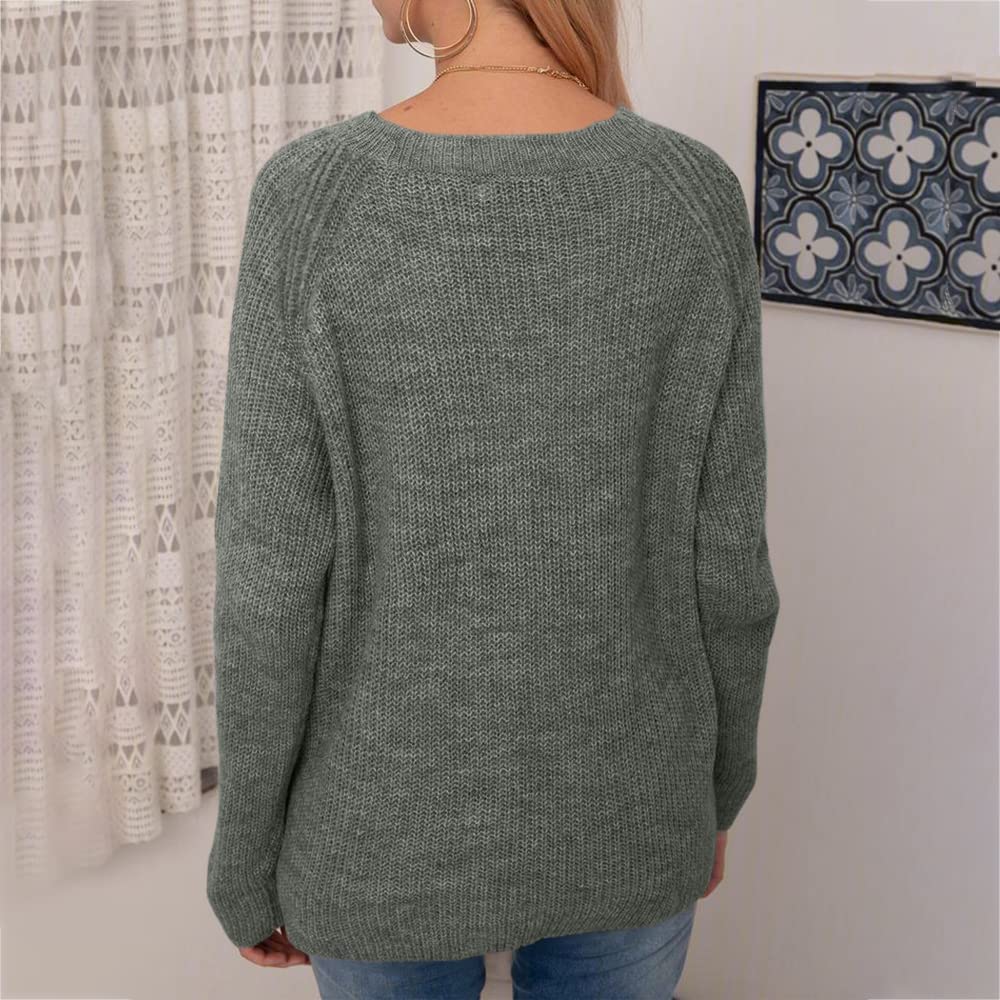 Loose Casual Pullover Knit Sweater Boat Neck Long Sleeve Winter Keep Warm Sweater Tops