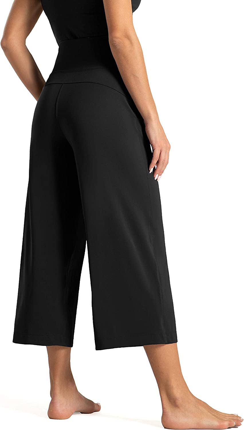 Lounge Yoga Capris Pants Bootleg Tummy Control High Waist Workout Flare Crop Pants