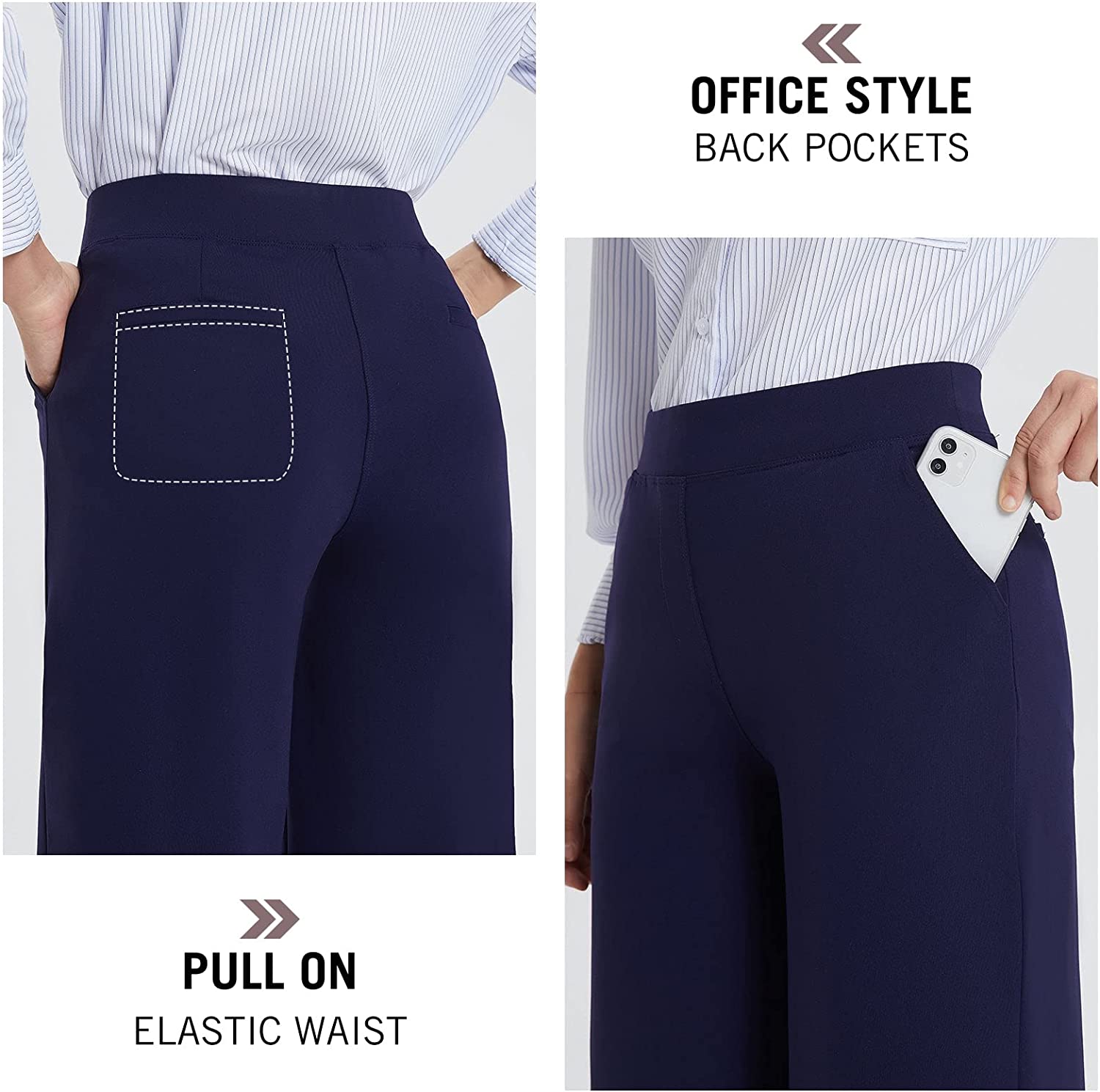 Capri Pants for Casual Pull On Yoga Dress Capris
