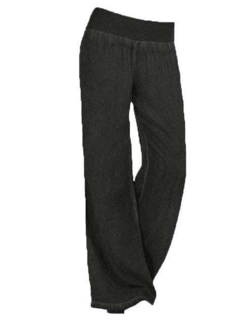 Plus Size Solid Casual Denim Jeans