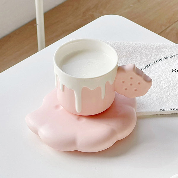 Biscuit Ceramic Cup And Saucer