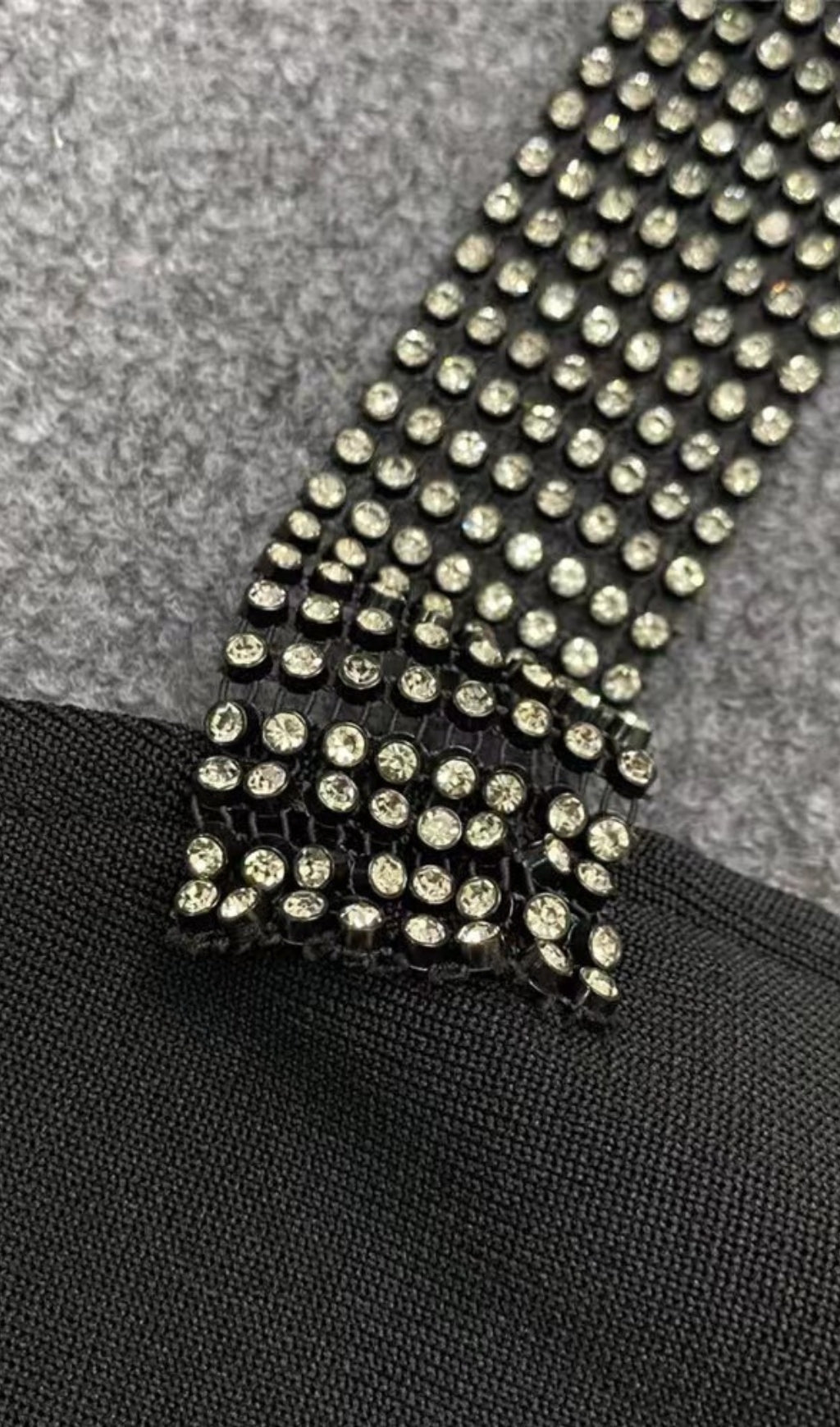 HALTER RHINESTONE MIDI DRESS