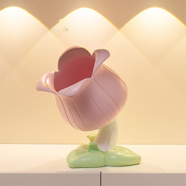 Tulip Storage Décor - Yellow - Pink