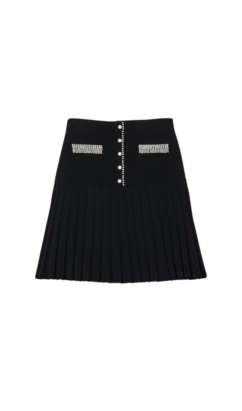 PLEATED KNIT SKIRT