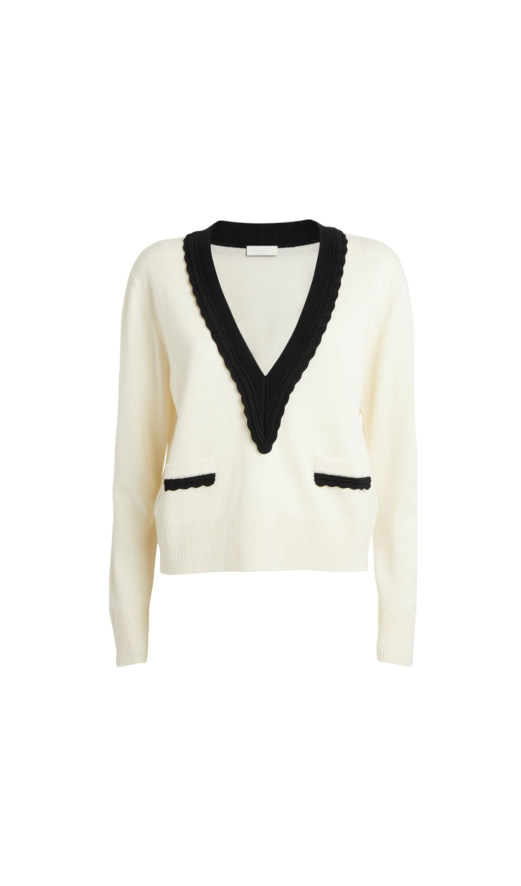 CONTRAST TRIM SWEATER