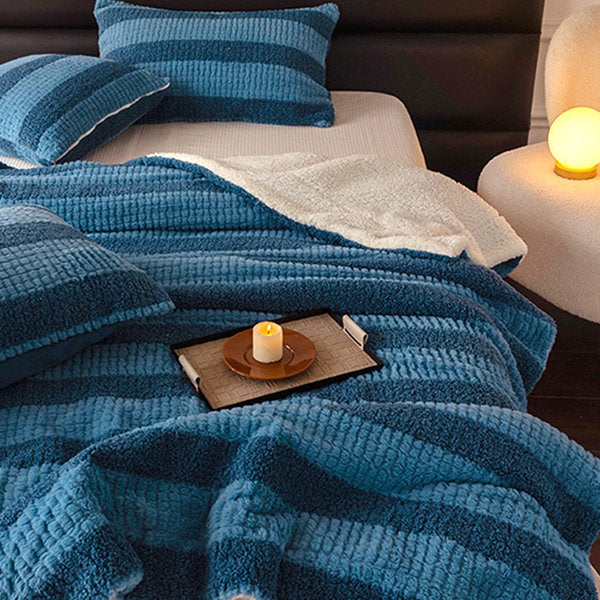 Thickened Striped Blanket