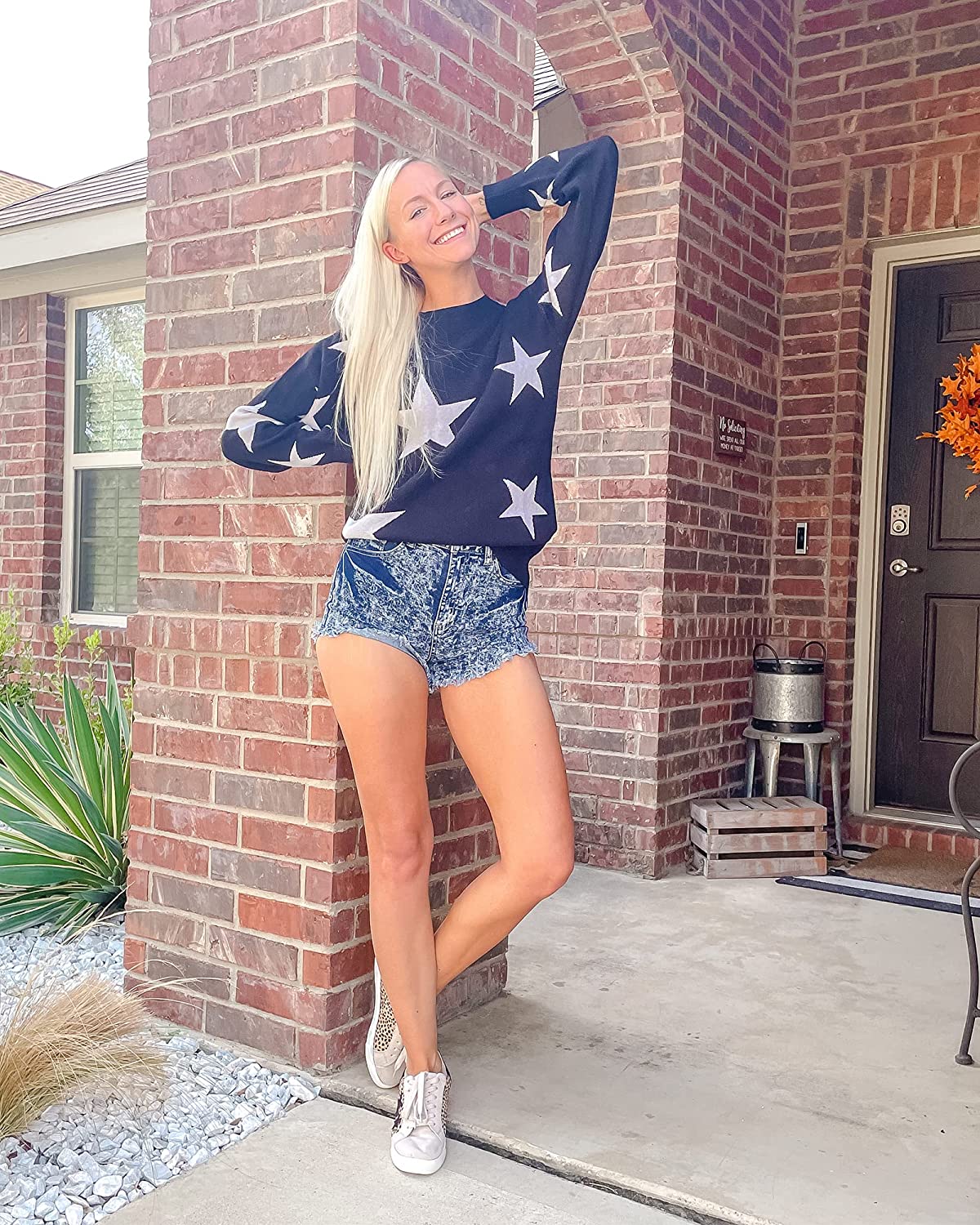WomenCasual Leopard Print Sweater Loose Long Sleeve Crew