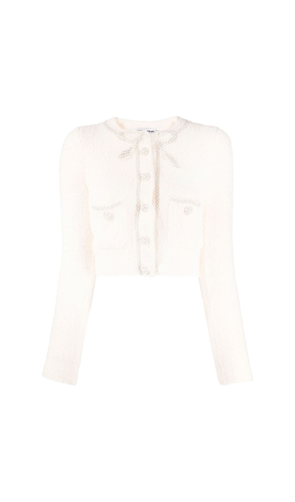 EMBELLISHED BOW CARDIGAN