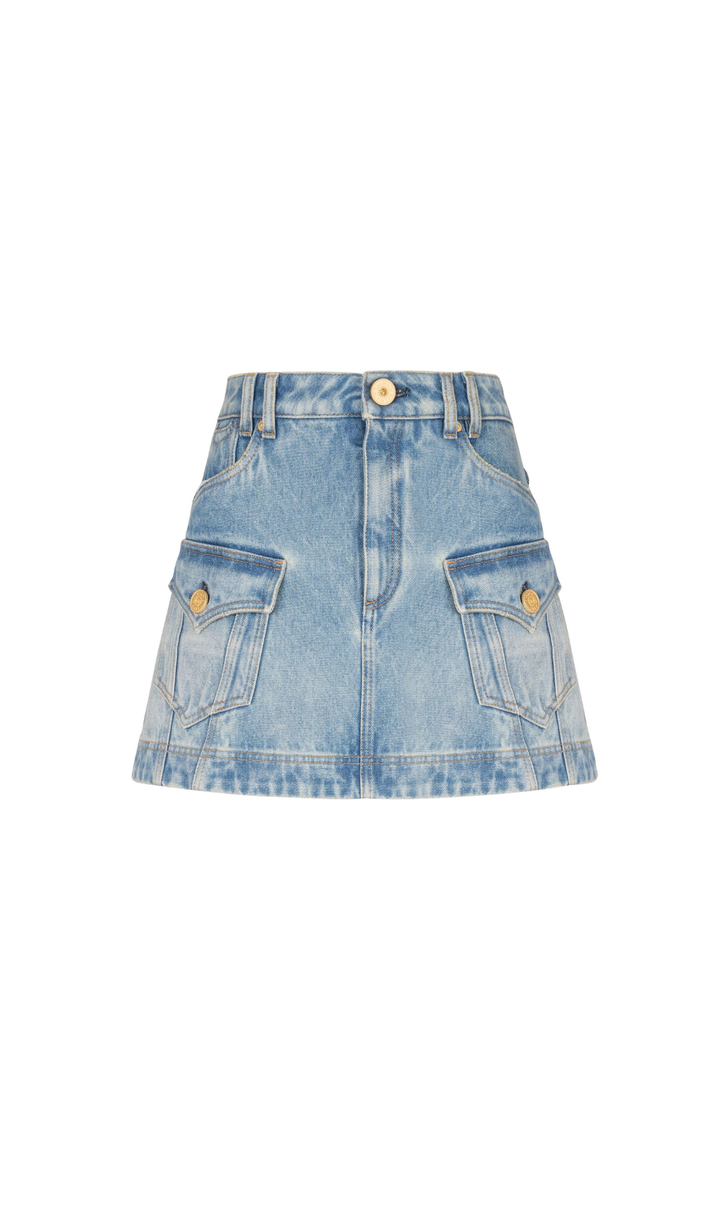 BLUE A-LINE DENIM SKIRT