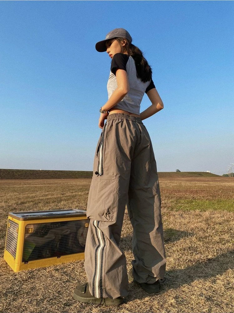 Cargo Pants For Hip Hop Wide Leg Y2k Vintage Streetwear Pants