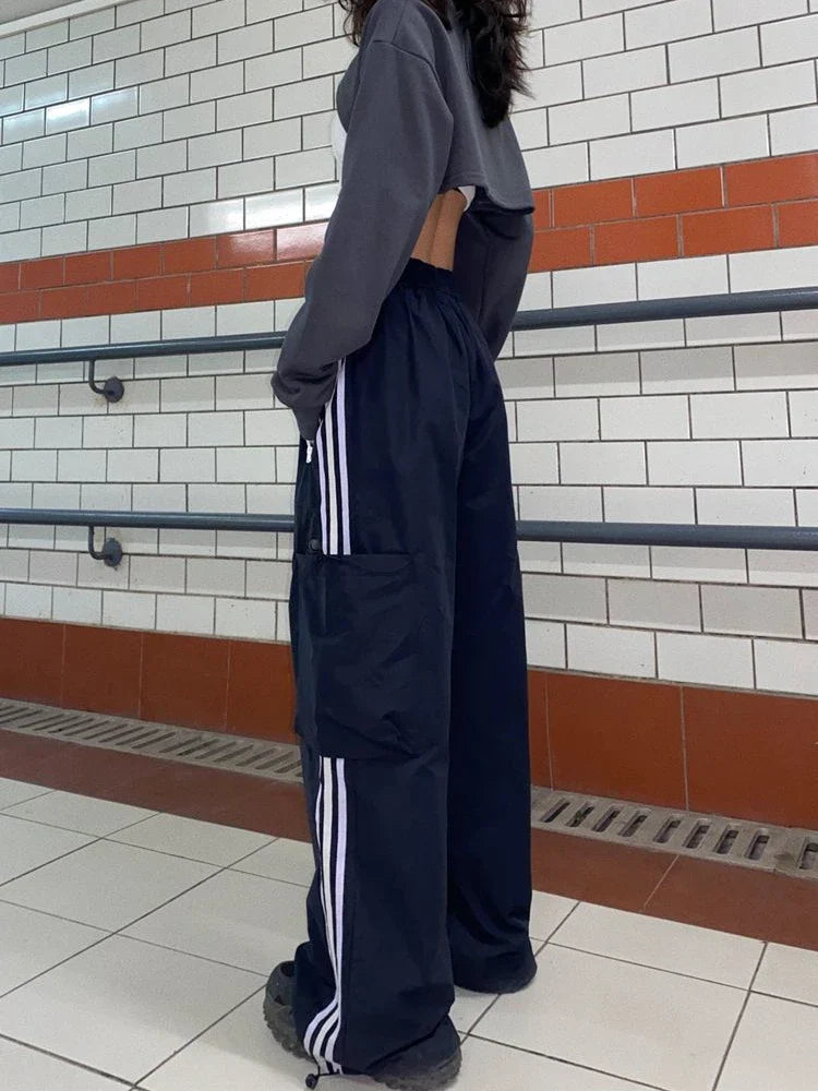 Cargo Pants For Hip Hop Wide Leg Y2k Vintage Streetwear Pants