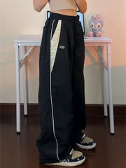 Retro Sports Pants Streetwear Baggy Wide Leg Casual Pants