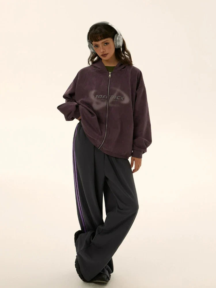 Y2K Vintage Stripe Wide Leg Oversize Jogging Streetwear Pants