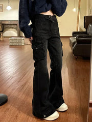 Streetwear Baggy High Waist Denim Pants Y2k Kpop Wide Leg Pants