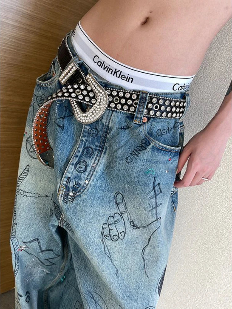 Wide Leg Pants Baggy Jeans For Y2k Hip Hop Pants