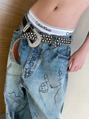 Wide Leg Pants Baggy Jeans For Y2k Hip Hop Pants