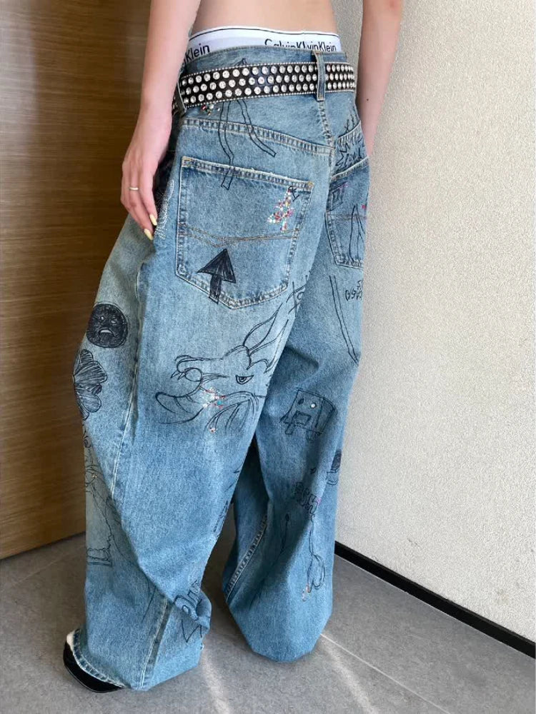 Wide Leg Pants Baggy Jeans For Y2k Hip Hop Pants