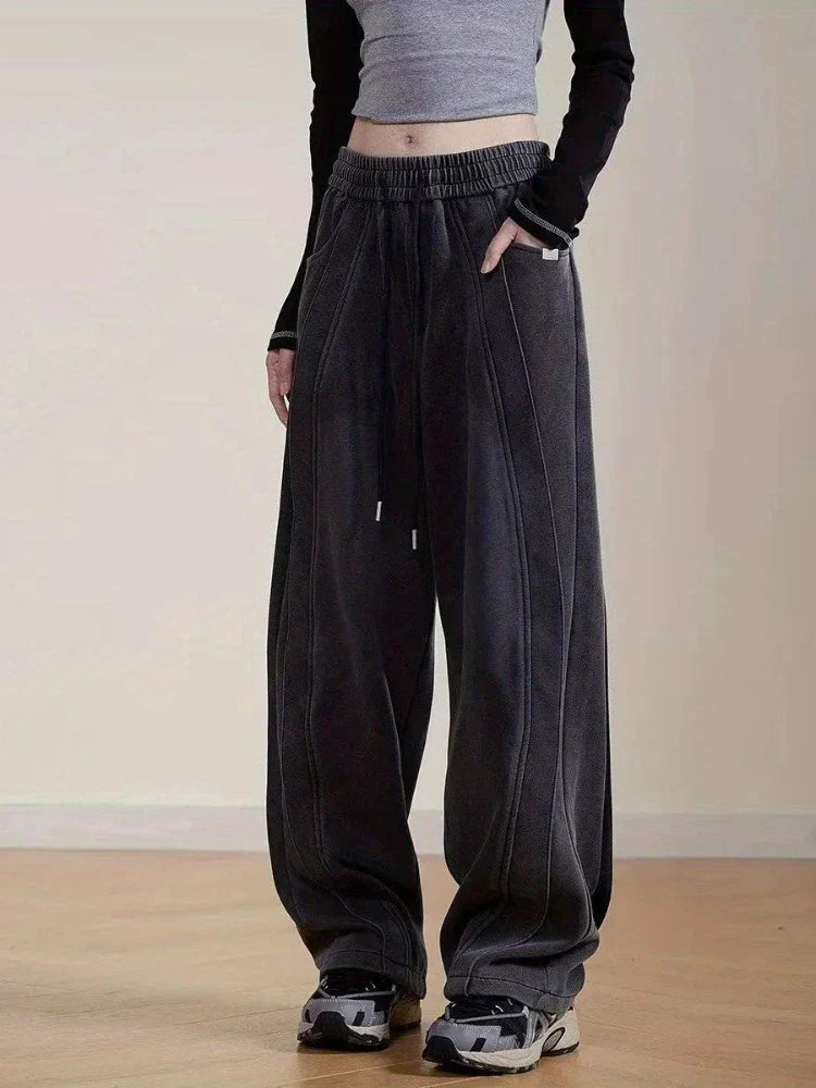 Harajuku Waist Jogging Sport Pants Oversize Loose Hip Hop Pants