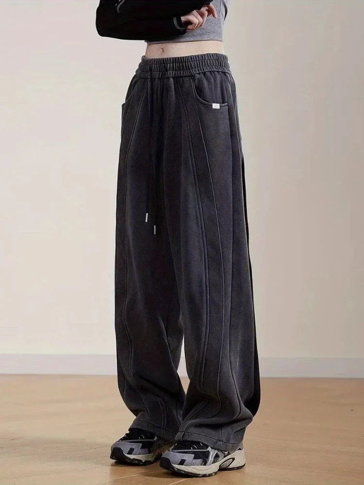 Harajuku Waist Jogging Sport Pants Oversize Loose Hip Hop Pants