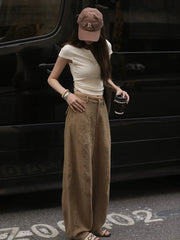 Oversize Streetwear Wide Leg Summer Trousers Office Pants