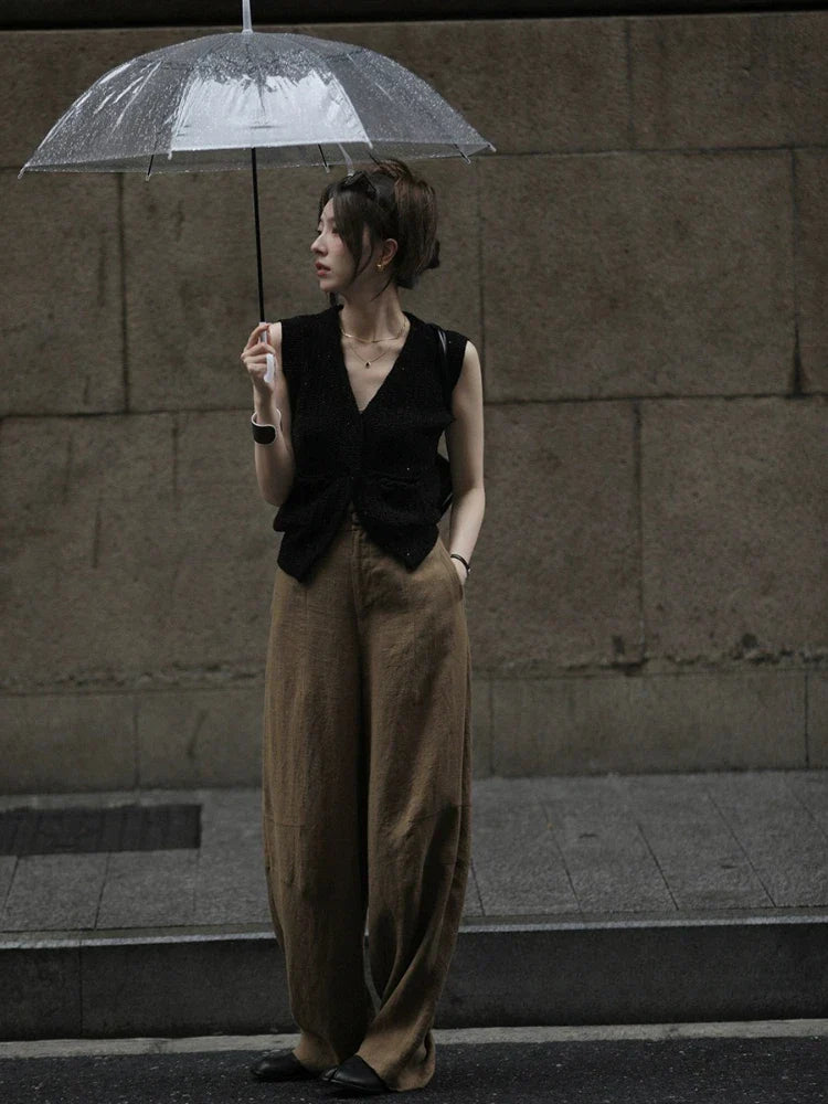 Oversize Streetwear Wide Leg Summer Trousers Office Pants