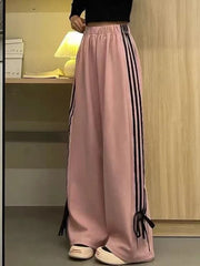 Fashion Baggy Side Stripe High Waist Sports Hip Hop Joggers Pants