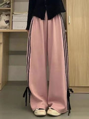 Fashion Baggy Side Stripe High Waist Sports Hip Hop Joggers Pants