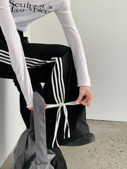 Sports Baggy Pants Y2k Fashion Cutecore Bow Straight Wide Leg Pants