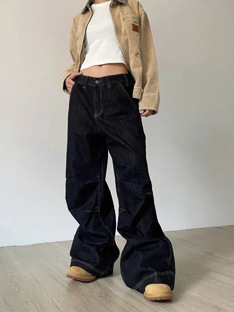 Harajuku Oversize Fashion Black Denim Pants