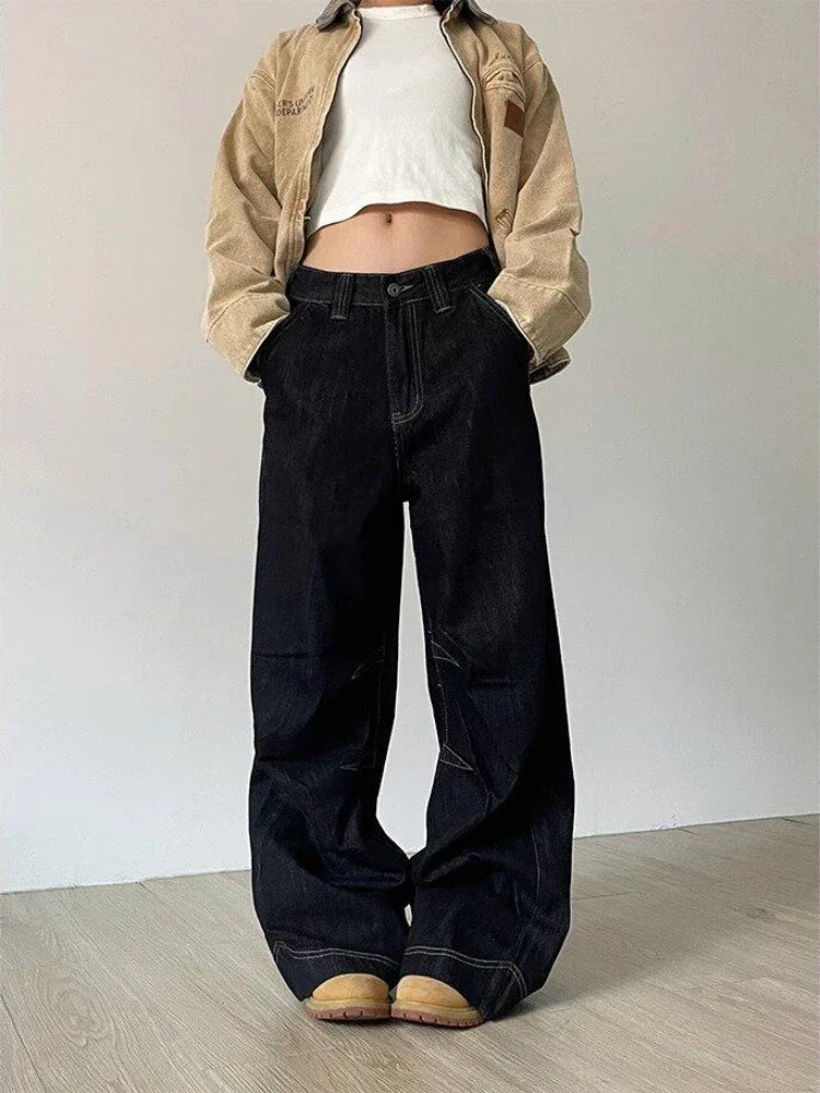 Harajuku Oversize Fashion Black Denim Pants