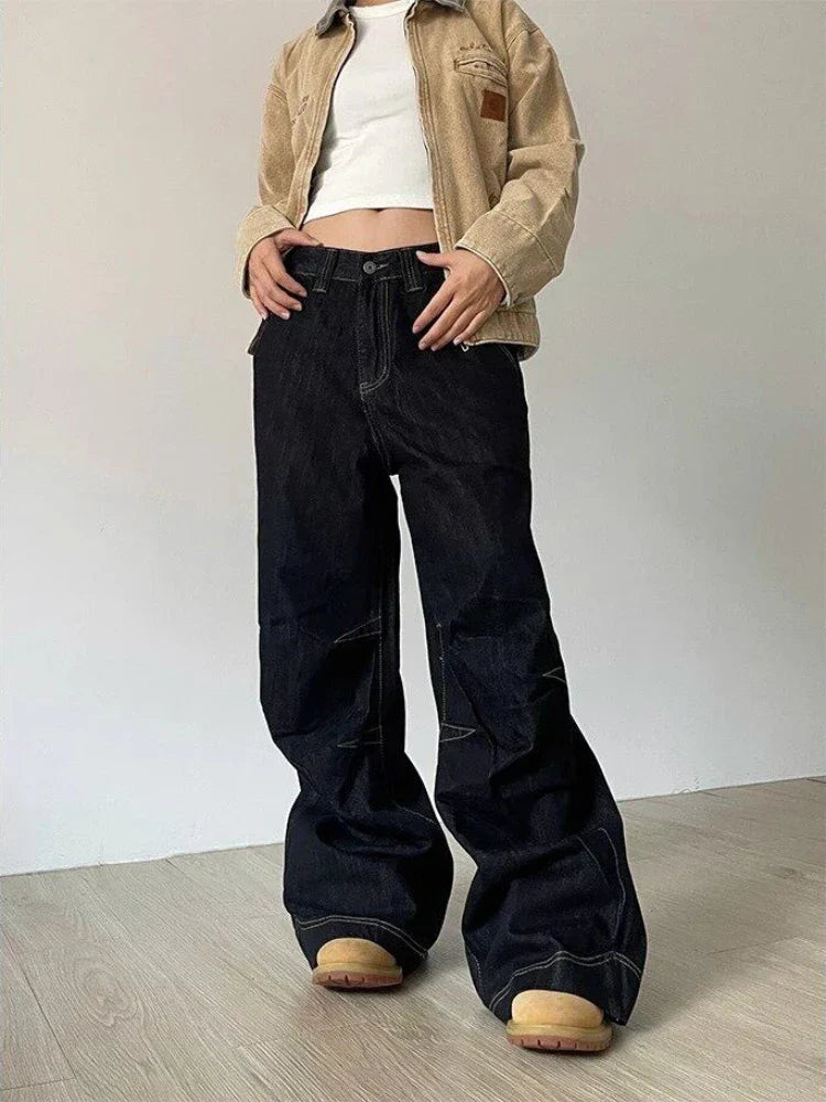 Harajuku Oversize Fashion Black Denim Pants