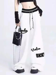 Sports Pants Hip Hop Baggy Letter Pattern Wide Leg Jogging Pants
