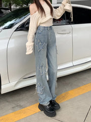 Y2k Jeans Harajuku Star Patchwork Oversize Hippie Style Pants