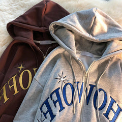 Plus Velvet Thickened Hooded Jacket