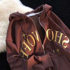 Plus Velvet Thickened Hooded Jacket