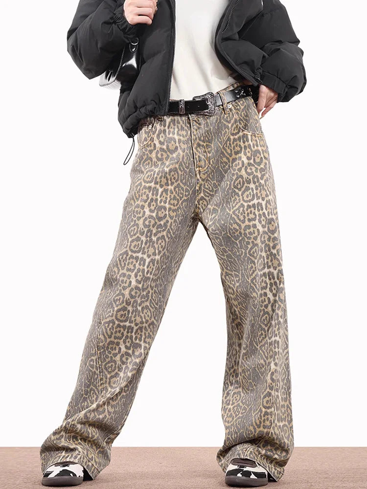 American Style Hot Girl Street High Waist Straight Leg Jeans