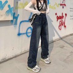 High Street Hot Pants Straight Thin Wide-Legged Drag Pants New Jeans