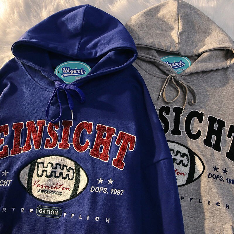 Retro Print Plus Velvet Thick Hoodie