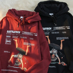 Vintage Niche Couple Wild Loose Coat Hoodie