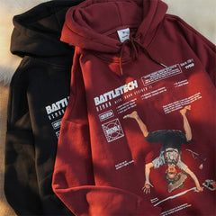 Vintage Niche Couple Wild Loose Coat Hoodie