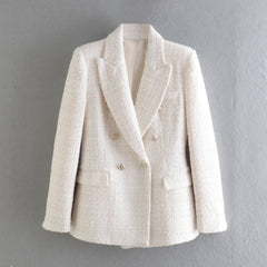 Fashion Double Breasted Textures Blazer