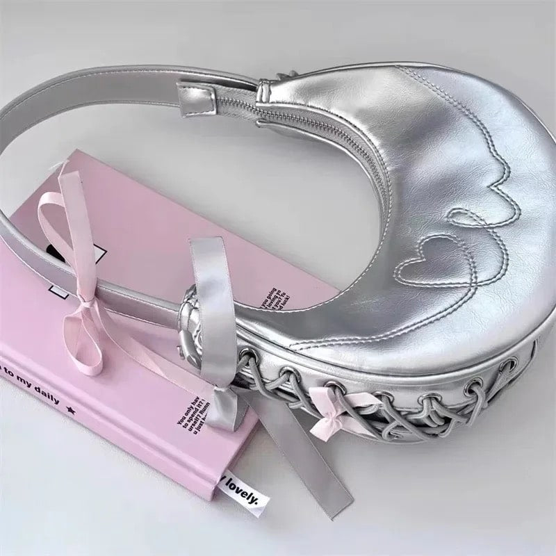 Y2K Korean Silver Bag