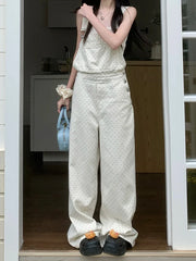 Spring Summer Fashion High Waist Y2k Vintage Wide Leg Jeans