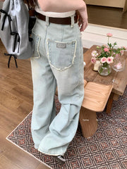 Waisted New Streetwear Y2k Casual Loose Denim Jeans