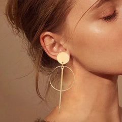 Round Drop Gold Simple Jewelry Female Fashion AccessOries Girls Brincos Earring